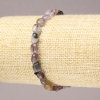 Elastikarmband aus natürlichem Amethyst, facettierte Perlen, Durchmesser 7×5 mm