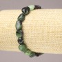 Elastisches Zoisit-Natursteinarmband, trommelgeschliffene Perlen, Durchmesser 10×8 mm+