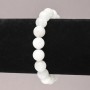 Armband aus Adular, glatte Kugeln, Durchmesser 10 mm+