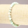 Elastisches Armband aus Chrysopras mit glatten Kugeln, Durchmesser 6 mm+