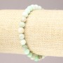 Elastisches Armband aus Chrysopras mit glatten Kugeln, Durchmesser 6 mm+