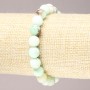 Elastisches Armband aus Naturstein Chrysopras, glatte Kugeln, Durchmesser 8 mm+