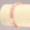 Gummiband-Armband aus Naturstein Chalzedon, glatte Zylinderperlen, Durchmesser 10×6 mm+