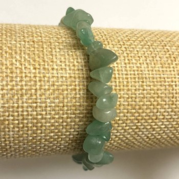 Armband aus elastischem Band mit Nephritstückchen, Durchmesser 8 mm+