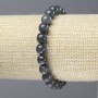 Labradorit-Armband, glatte Kugeln, Durchmesser ca. 8 mm