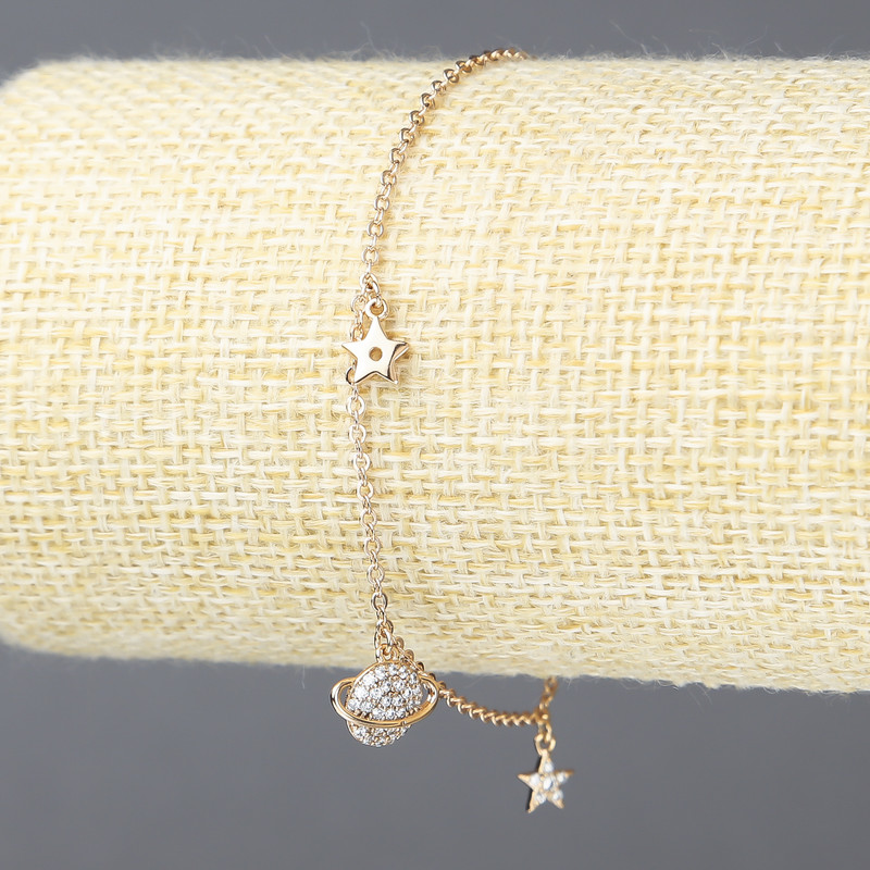 Armband Xuping Vergoldung 18K mit weißen Strasssteinen, Dicke 1,5 mm + -, Länge 18–22 cm +
