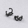 Ohrclip Xuping mit schwarzem Rhodium und schwarzen Strasssteinen 6x10mm +