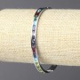 Xuping Rhodium-Armband mit bunten Kristallen, Dicke 5 mm, Durchmesser 63×54 cm