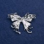 SALE! Schmetterlingsbrosche aus silberfarbenem Metall 50×36 mm +