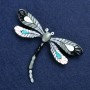 Schmetterlingsbrosche silberfarben mit Emaille 70×50 mm +