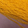 Perlen tschechischen Kristalls auf Faden, sonnengelbes transparentes facettiertes Rondell, Durchmesser 3 x 2,5 mm, Länge 36-38 cm +