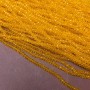 Perlen tschechischen Kristalls auf Faden, sonnengelbes transparentes facettiertes Rondell, Durchmesser 3 x 2,5 mm, Länge 36-38 cm +