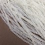 Perlen aus tschechischem Kristall auf Schnur, milchig-transparente Rondellperlen, Durchmesser 3,5×3 mm, Länge 36–38 cm +