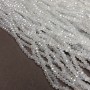 Perlen aus tschechischem Kristall auf Monofilamentfaden, weiß-transparent, facettierte Rondell-Perlen, Durchmesser 3,5 × 3 mm, Länge 36–38 cm +-