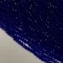 Perlen aus tschechischem Kristall auf der Schnur – dunkelblaue, transparente facettierte Rondellen, Durchmesser 3,5 × 3 mm, Länge 36–38 cm