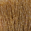 Perlen tschechischen Kristalls auf Faden – orange-pfirsichfarbene transparente facettierte Rondellen, Durchmesser 3,5 × 3 mm, Länge 36–38 cm