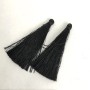 Schwarze Quasten, Länge 6 cm, Paar