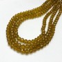 Perlen aus tschechischem Kristall, auf der Schnur, dunkel honiggelb, transparente facettierte Rondell-Perlen, Durchmesser 6×4,5 mm, Länge 38–40 cm +