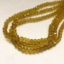 Perlen tschechischen Kristalls orange-pfirsichfarbene transparente facettierte Rondell-Perlen auf Schnur, Durchmesser ca. 6 x 4,5 mm + -, Länge ca. 38-40 cm +