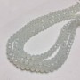 Milchig-transparente Rondell-Perlen aus tschechischem Kristall auf Faden, Durchmesser 6 x 4,5 mm, Länge 38–40 cm +