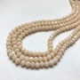 Pfirsichfarbene matte Rondelle aus tschechischem Kristall auf Schnur, Durchmesser 6×4,5 mm, Länge 38–40 cm + -
