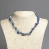 Halskette Lapislazuli Splitter, Durchmesser 6–10 mm, Länge ca. 50 cm, mit Verlängerungskette