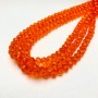 Perlen aus tschechischem Kristall auf der Schnur – rot-orange-transparentes Rondelle, facettiert, Durchmesser 8x6 mm + -, Länge 40–42 cm +
