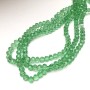 Seed-Beads aus böhmischem Kristall auf Beading-Faden, hellgrün-transparent, facettierte Rondellen, Durchmesser 8×6 mm, Länge 40–42 cm +