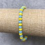 Gummibandarmband aus tschechischem Kristall Ukraine, facettierte Rondelle, Durchmesser 6×4 mm, Länge 18 cm