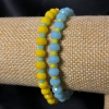 Paararmband aus tschechischem Kristall, elastische Schnur, facettierte Rondellen, Durchmesser 6 x 4 mm, Länge 18 cm +-