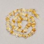 Zitrin-Chips auf Schnur aus natürlichem Stein, 8×3 mm, Länge ca. 39 cm +