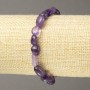 Elastisches Armband aus natürlichem Amethyst, facettierte Perlen, Durchmesser 10×7 mm+