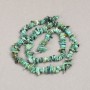 Chrysokolla-Chips auf Schnur, Naturstein Chrysokolla, Durchmesser ca. 6 mm, Länge ca. 40 cm