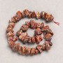 Karneol-Nugget-Perlen auf Schnur, unbearbeitet, Durchmesser 13 × 8 mm (±), Länge 41 cm