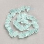 Perlen auf Schnur – blau getöntes Rohquarz, Durchmesser 13×10 mm, Länge 41 cm