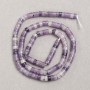 Rondelle-Perlen aus Amethyst, Durchmesser 4×2,5 mm, Länge 38 cm auf Schnur