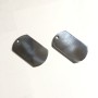 Metallanhänger, Jeton, silberfarbenes Metall, 40 x 24 mm, Lochdurchmesser 2,5 mm, Dicke 1,5 mm (je Stück)