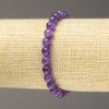 Lepidolith-Armband (künstlich) glatte Kugel, Ø ca. 6 mm ± (Stretch-Basis)