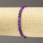 Lepidolith-Armband (künstlich) glatte Kugeln, Durchmesser ca. 4–5 mm, Elastikarmband