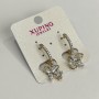 Ohrringe Xuping Vergoldung 18K Rhodium mit weißen Strasssteinen, Durchmesser 28 × 12 mm +