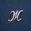 Initialbrosche Buchstabe 'J' 43×36 mm, Metallfarbe Silber