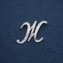 Initialbrosche Buchstabe 'J' 43×36 mm, Metallfarbe Silber