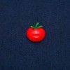 Broschenanhänger Tomate, goldfarbiges Metall 25×28 mm +