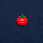Broschenanhänger Tomate, goldfarbiges Metall 25×28 mm +