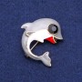 Brosche Graue Orca 37 × 38 mm