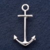 Brosche „Anker“ 5×2,5 cm graues Metall
