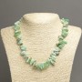 Kette aus Chrysoprase-Naturstein, Krümel in Nadelform, Durchmesser ca. 15 x 5 mm, Länge ca. 45 cm