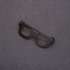 Mini-Brillenbrosche, schwarz, 42×15 mm