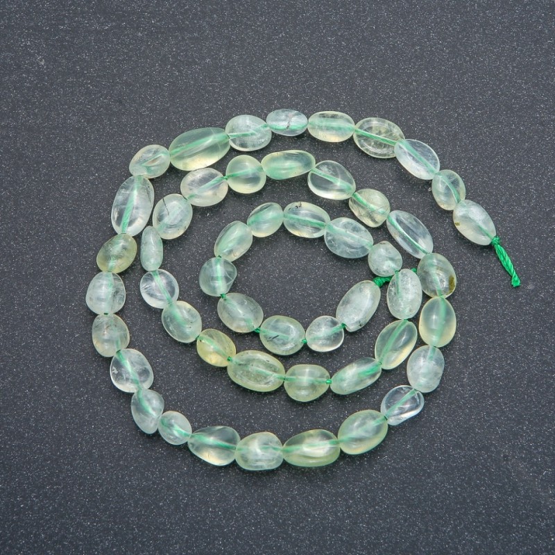 Prenit-Naturperlen auf Schnur, facettierte Perlen, Durchmesser 8 × 6 mm, Länge 40 cm +