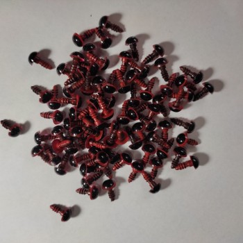 Zubehör „Lebendige Augen“ rot, Durchmesser 8 mm, Verpackung 1000 Paare